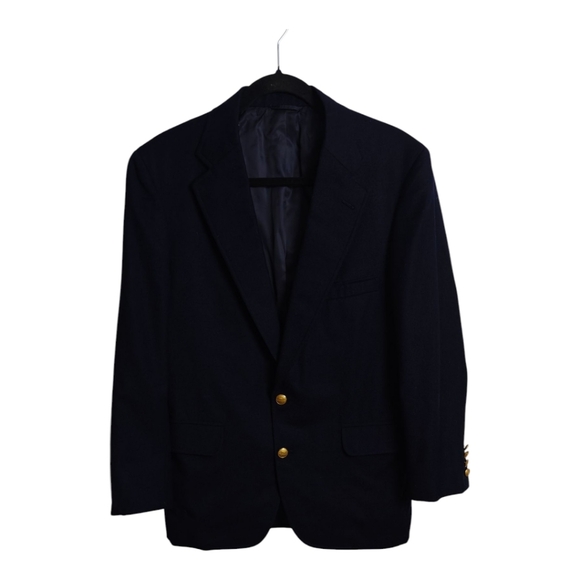 Norman Hilton Nordstrom Vintage Classic Navy Blazer with Gold Buttons Size 40 S - Picture 4 of 8